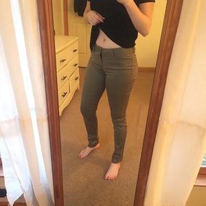 Olive Green Celebrity Pink Skinny Pants